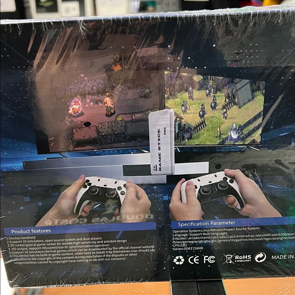 Wireless Gaming System with Dual Controllers - Black and White 20k+